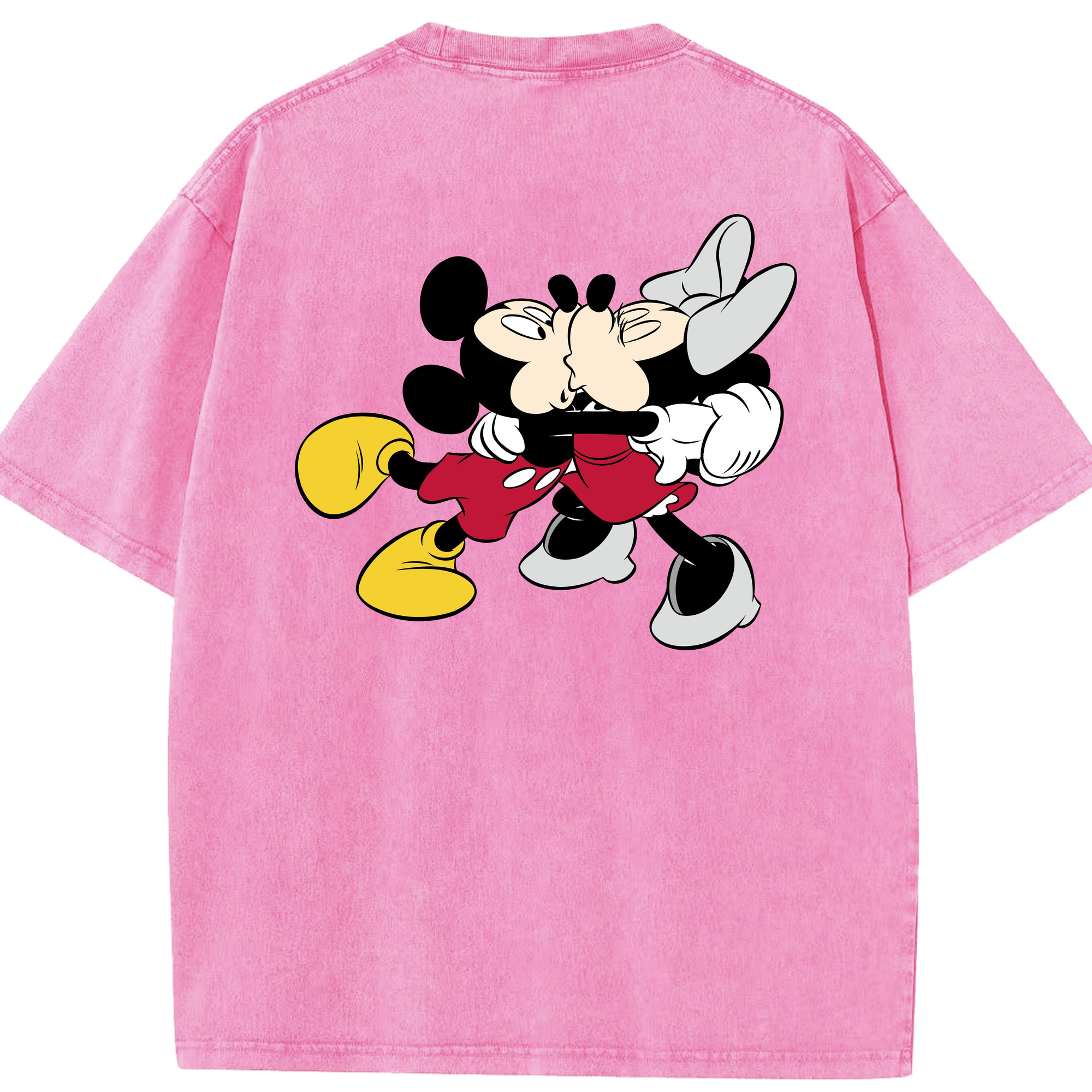 （画像用） ミッキーマウス Mickey Mouse 綿100% ヴィンテージ風 半袖Tシャツ（背面プリント）